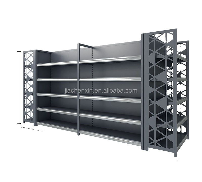 New Design Supermarket Shelves Storage Rack with pillar column Display racks with Adjustable Layer clothing racks for boutique