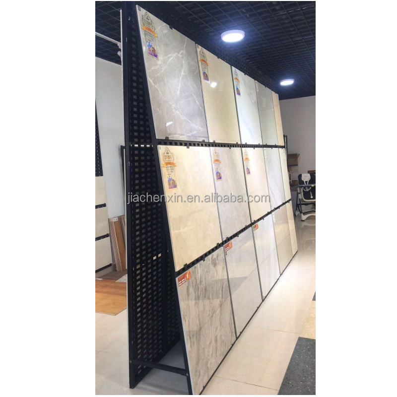 Customize Metal Quartz Granite Stand Push-Pull Sliding Showroom Floor Stand Marble Stone Horizontal Ceramic Tile Display Racks