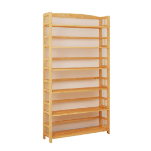 Tall Bookcase Book Shelf Rack Organizer Shelving Unit Free Standing Storage Bamboo Bookshelf