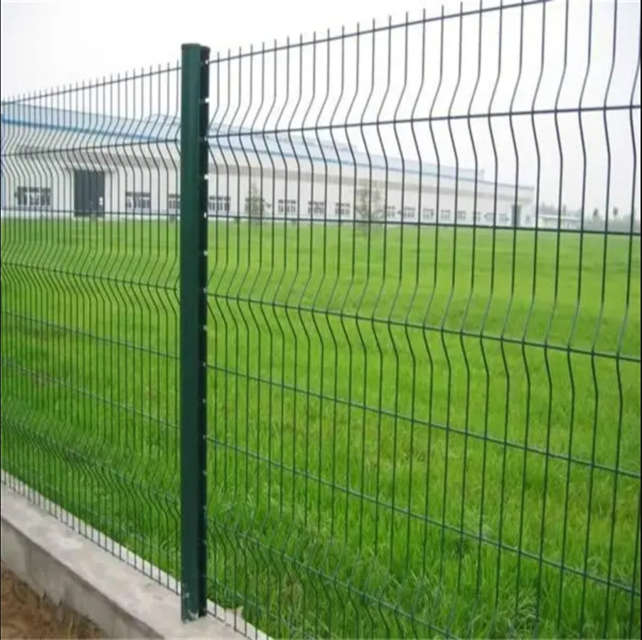 Outdoor PVC Coated 3D Wire Mesh Fence/ Welded Garden Fence Panels Metal Iron Warehouse Security Fence and Electric Gate