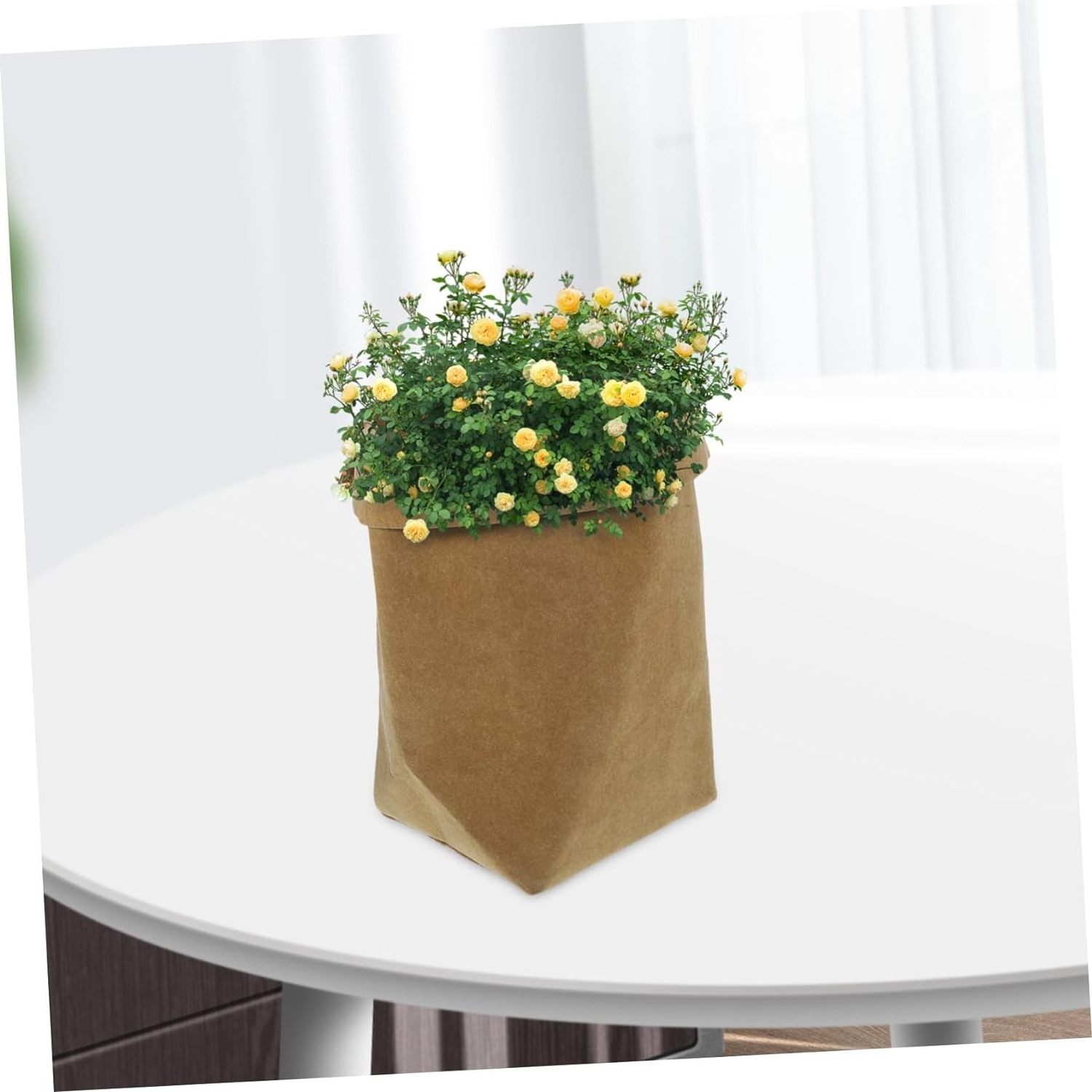 Designer Waste Paper Bin Trash Decorative Office Study Room Washable Paper Decorate Kraft  paper flower pot bag