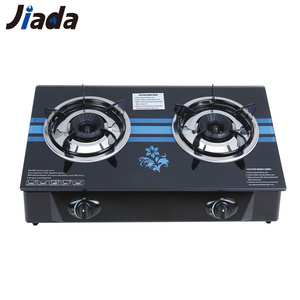 LPG NG high pressure double burner camping caravan tempered glass cook hob gas stove cooker