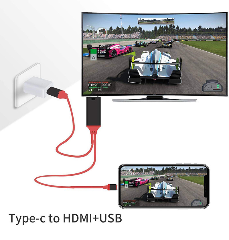 USB C To HD Cable 1080P HD TV Cable Adapter For Macbook Samsung Galaxy S10 S20 Huawei Xiaomi Type C To HDTV Cable