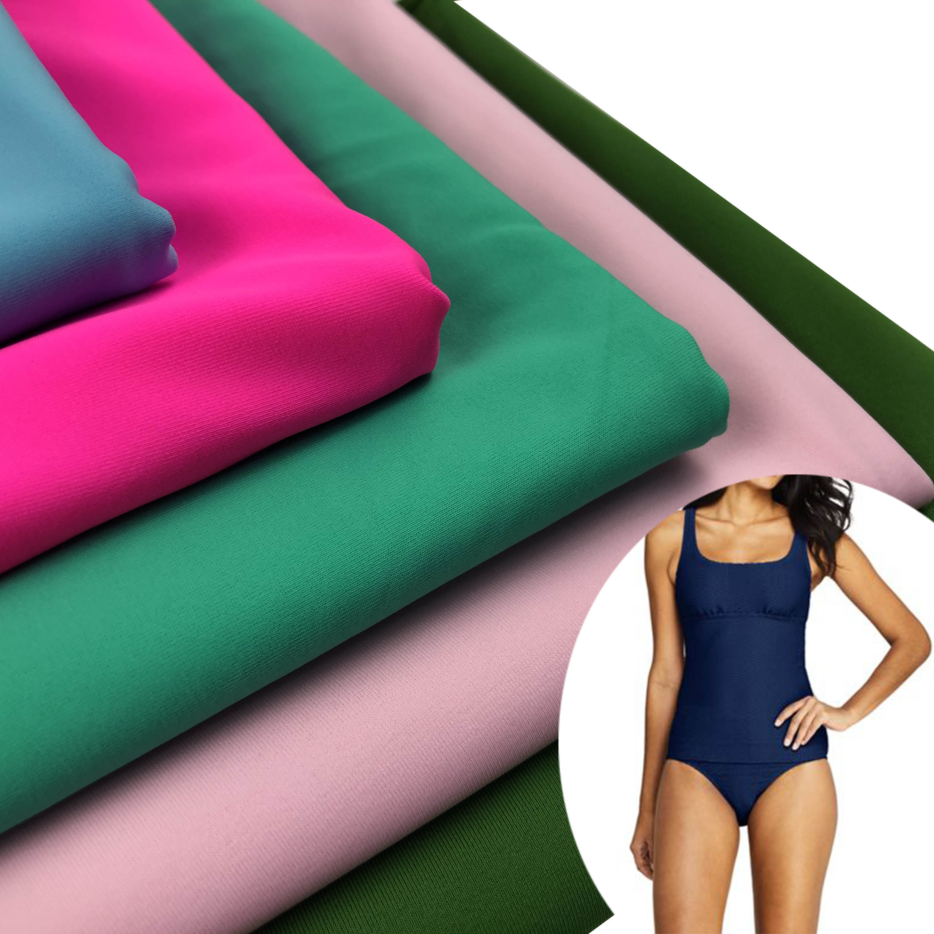 Stock lot 4 way stretch 80 polyamide 20 elastane bikini fabric for swimwear