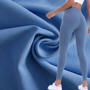 wicking four way stretch polyester spandex knit elastane gym wear fabric for legging sports bra