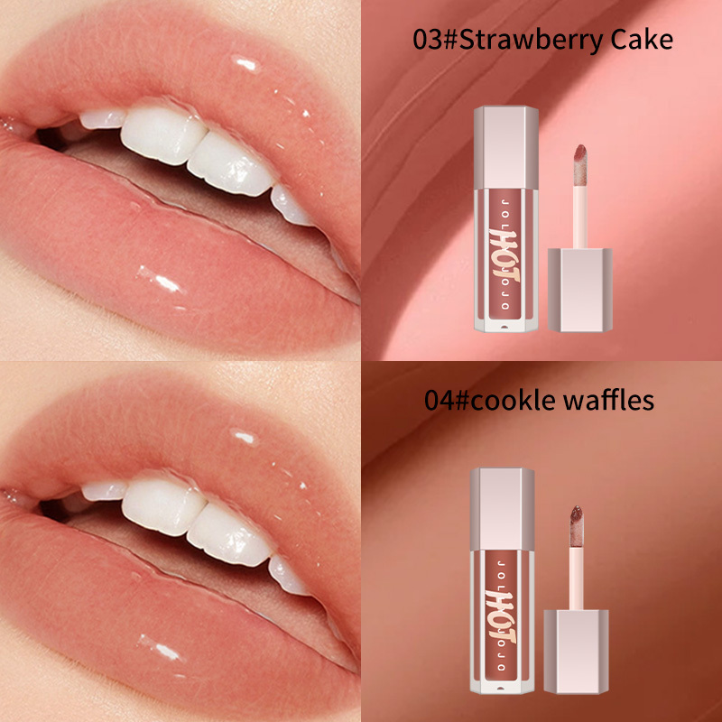 JOLLY JOJO Private Label high quality Long lasting water gloss lip stick Mirror Water lip glaze Cosmetics wholesale