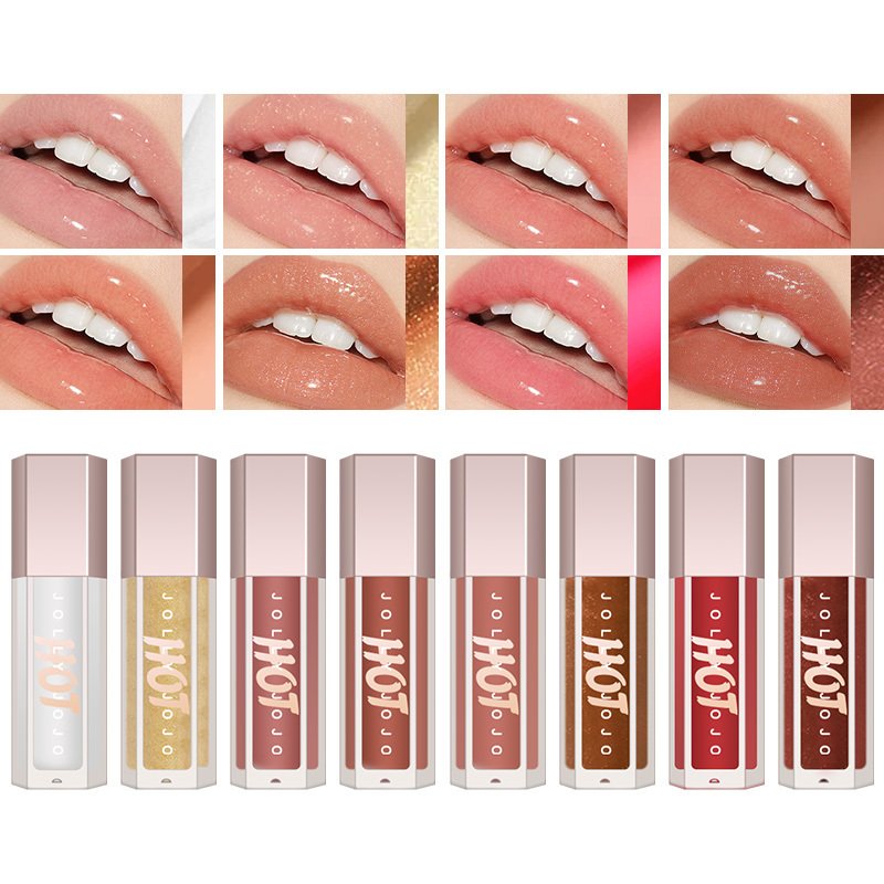 JOLLY JOJO Private Label high quality Long lasting water gloss lip stick Mirror Water lip glaze Cosmetics wholesale