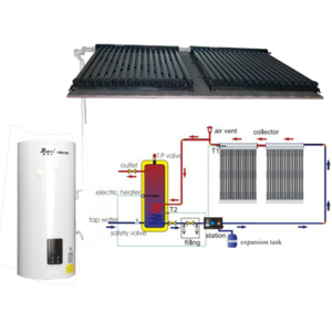 JIADELE Popular Heat pipe Pressurized Split Solar Water Heater 200 Liter solar water system solar geyser for Home