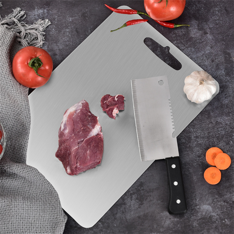 Chinese factory custom high quality 304 stainless steel meat cutting board