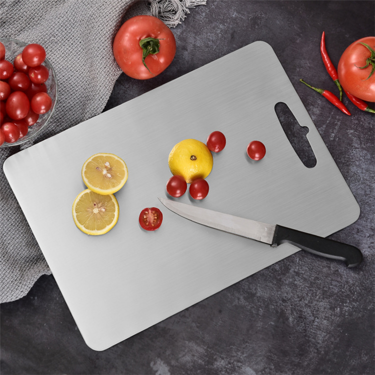 Chinese factory custom high quality 304 stainless steel meat cutting board