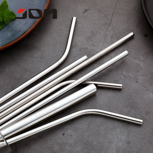 Wholesale Custom Logo Reusable Stainless Steel Drinking Straws / Metal Straw with brush