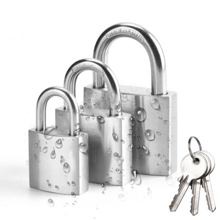 304 stainless steel anti-rust waterproof padlock for outdoor Warehouse Gate padlock