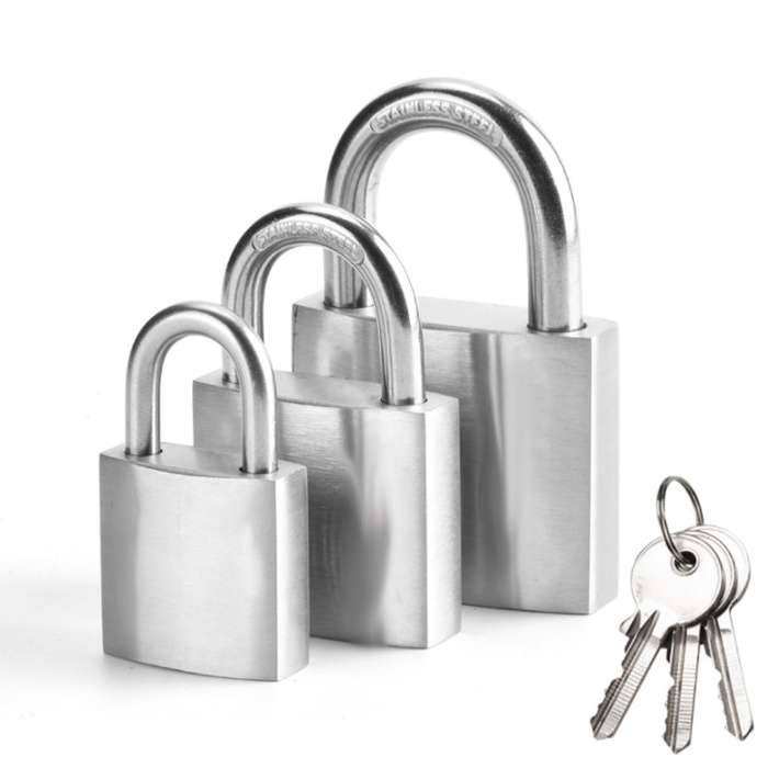 304 stainless steel anti-rust waterproof padlock for outdoor Warehouse Gate padlock