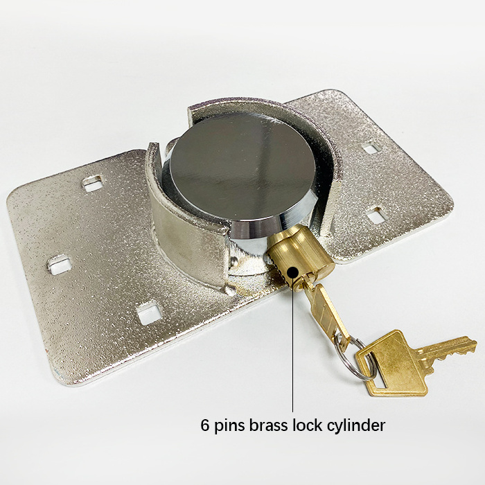 Best Selling Secured Padlock Truck And Car Anti Theft Lock 73mm Round Steel Hockey Puck Lock