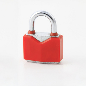 Iron rhombic type curved plastic waterproof cover padlocks keyed alike