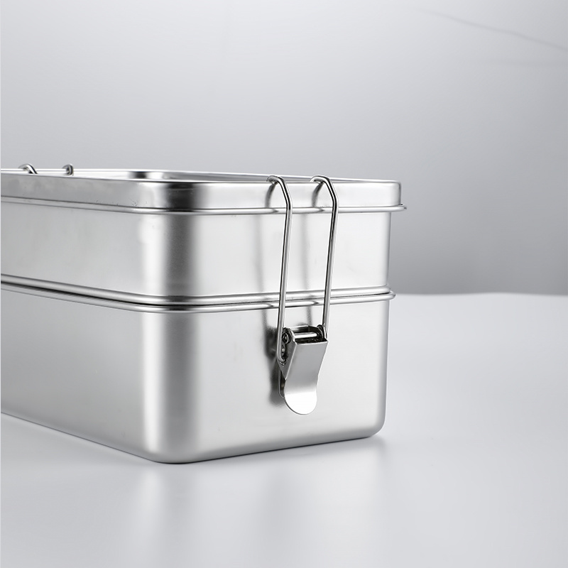 SUS304 Kitchen Stainless Steel Food Storage Container Eco friendly double layer lunch box stainless steel food container