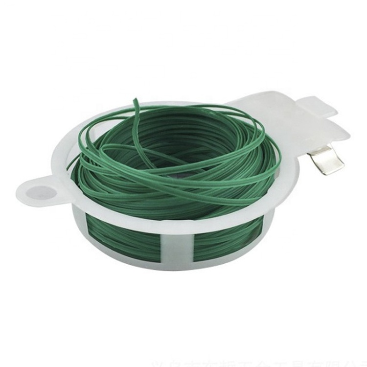 50 Pcs Wire Twist Flexible Plant Ties, Nose Clips Nose Bridge Bracket DIY Wire, Plastic Garden Plant Support (Green)