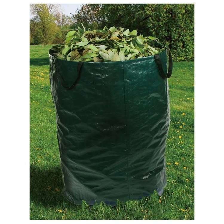 Garden Waste Bags Heavy Duty with Handles - 200/300/400L High Capacity Garden Bag with Double Bottom