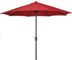 9ft(2.7m) Patio Out Door Beach Umbrella Garden Parasol with Push Button Tilt and Crank Shaft for Garden, Backyard, Pool, lawn &