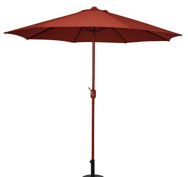 9ft(2.7m) Patio Out Door Beach Umbrella Garden Parasol with Push Button Tilt and Crank Shaft for Garden, Backyard, Pool, lawn &