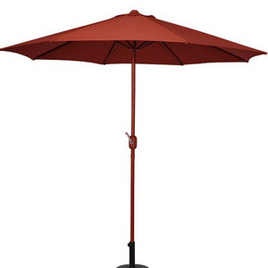 9ft(2.7m) Patio Out Door Beach Umbrella Garden Parasol with Push Button Tilt and Crank Shaft for Garden, Backyard, Pool, lawn &