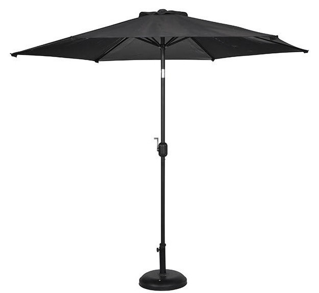 9ft(2.7m) Patio Out Door Beach Umbrella Garden Parasol with Push Button Tilt and Crank Shaft for Garden, Backyard, Pool, lawn &