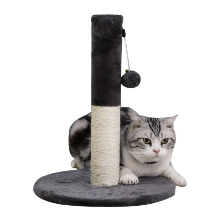 18 inches Natural Sisal Scratch Posts Cat tree with plush and soft hammock Sisal ball cat scratch post