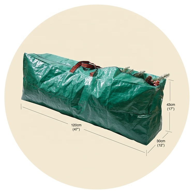 Heavy-Duty Jumbo Christmas Tree Storage Bag, Sturdy Handles & Interior Buckle Straps- Waterproof, Tear Proof PE Bag