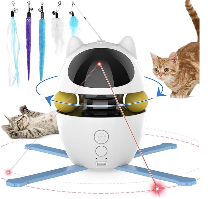 3 in 1 Interactive Cat Toys  Automatic Cat Feather Toy Kitten Toys Gift for Pets Kitten