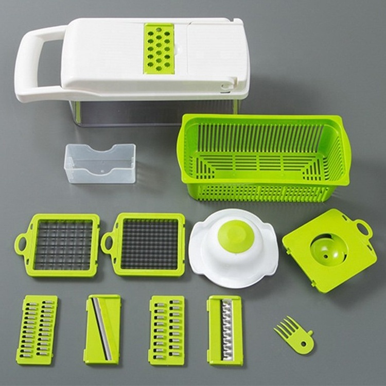 12 in 1 Vegetable Chopper Mandoline Slicer Professional Vegetable Slicer Fruit Vegetable Dicing Machine, Food Slicer Veg Chopper