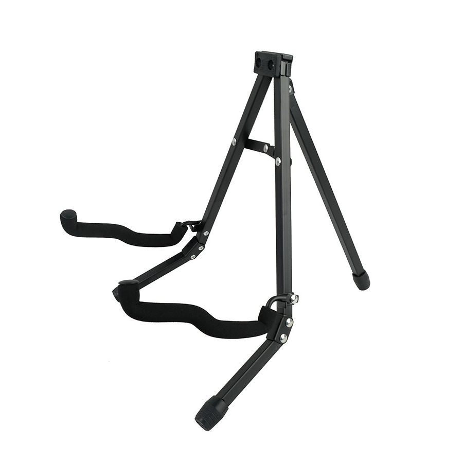 Guitar Stand Folding Universal A frame Stand for All Guitars Acoustic Classic Electric Bass Travel Guitar Stand - Black