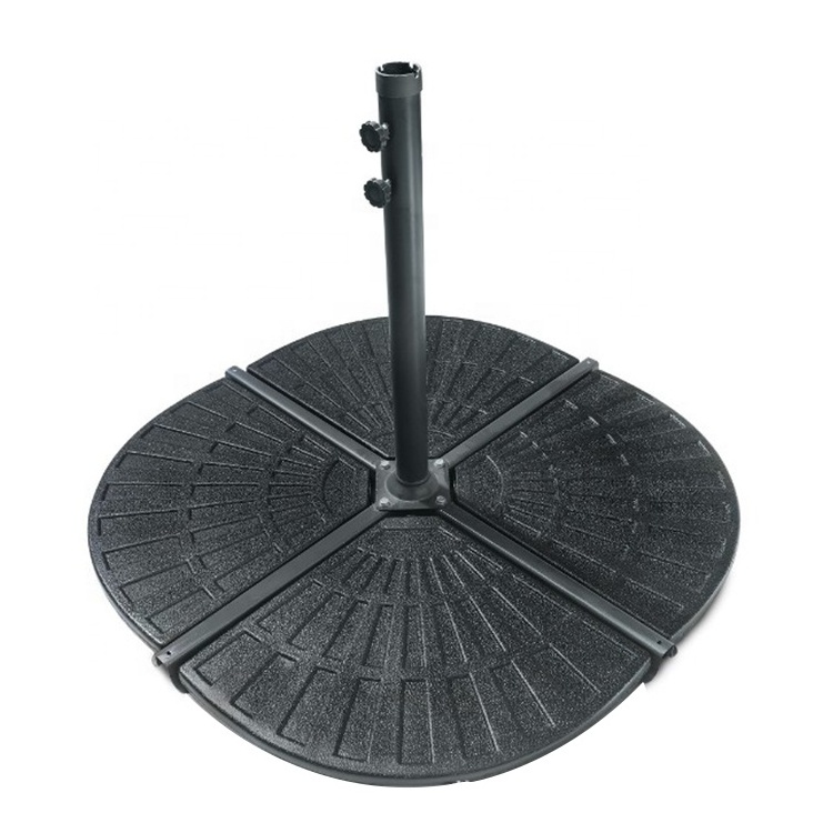 New Design Heavy Duty Square Plastic Umbrella Base umbrella stand Weights Plate Set for Patio, Outdoor, Black