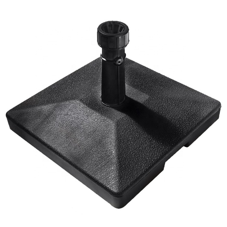 New Design Heavy Duty Square Plastic Umbrella Base umbrella stand Weights Plate Set for Patio, Outdoor, Black