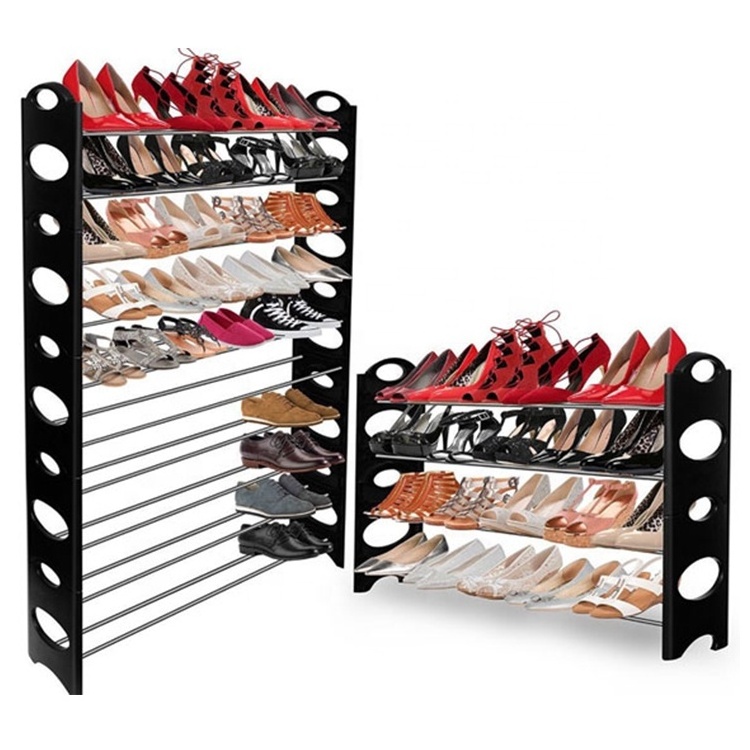 China Supplier 4 8 10 Layers Shoe Organizer Space Saving Shoe Racks Display Indoor Shoe Rack