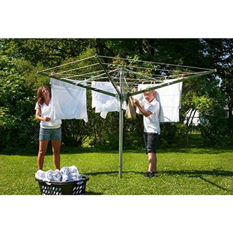 Outdoor Umbrella Shape Clothes Dryer Clothes Airer Sunshine Clothesline Rotary Clothes Dryer