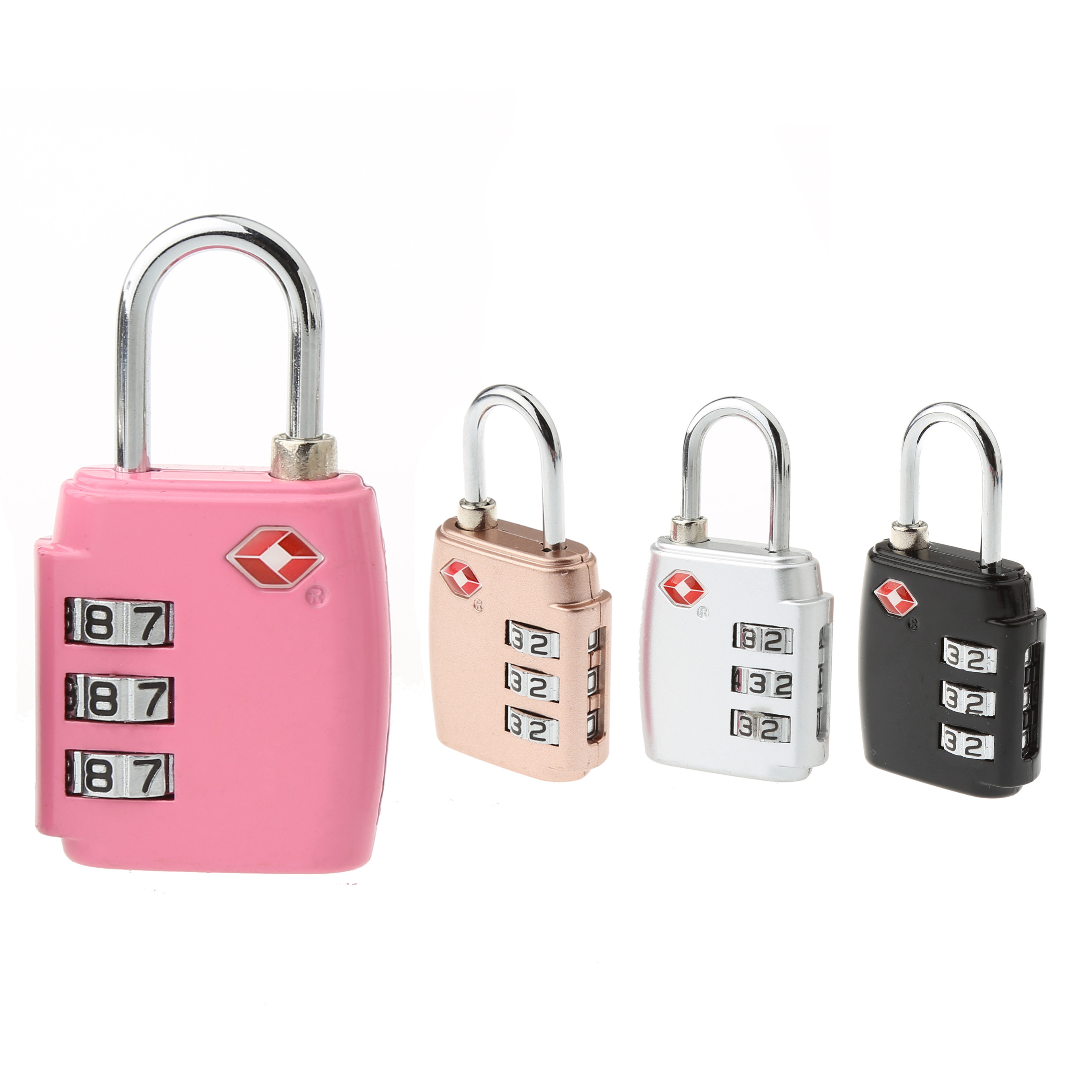 TSA Approved Luggage combination Lock Open Alert Indicator 3 Digit Combination Padlock for Travel