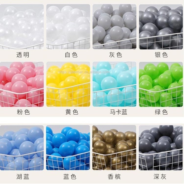 100 pack Eco-friendly PE material multicolor colorful soft ocean pool play plastic  ball pits for kids