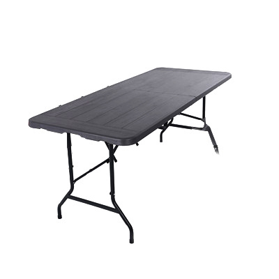 Houseware 5ft Folding Table Plastic Fold in Half W/handle Heavy Duty Trestle for Party Carton Foldable Plastic Chair and Table