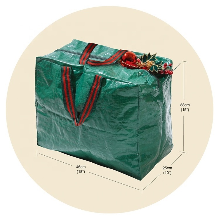 Heavy-Duty Jumbo Christmas Tree Storage Bag, Sturdy Handles & Interior Buckle Straps- Waterproof, Tear Proof PE Bag