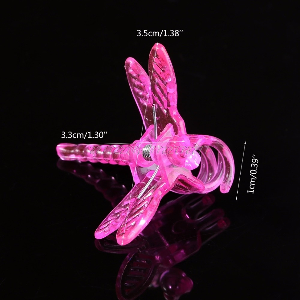 Vine Fix Clip Vine Support Orchid Clips Colorful Dragonfly Plastic Garden Plant Flower 30pcs/pack One OPP Bag Butterfly Support