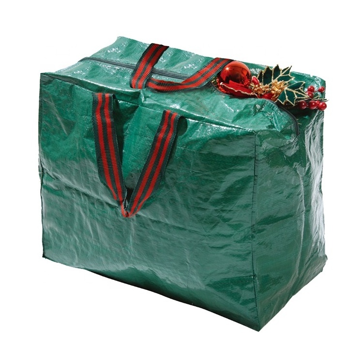 Heavy-Duty Jumbo Christmas Tree Storage Bag, Sturdy Handles & Interior Buckle Straps- Waterproof, Tear Proof PE Bag