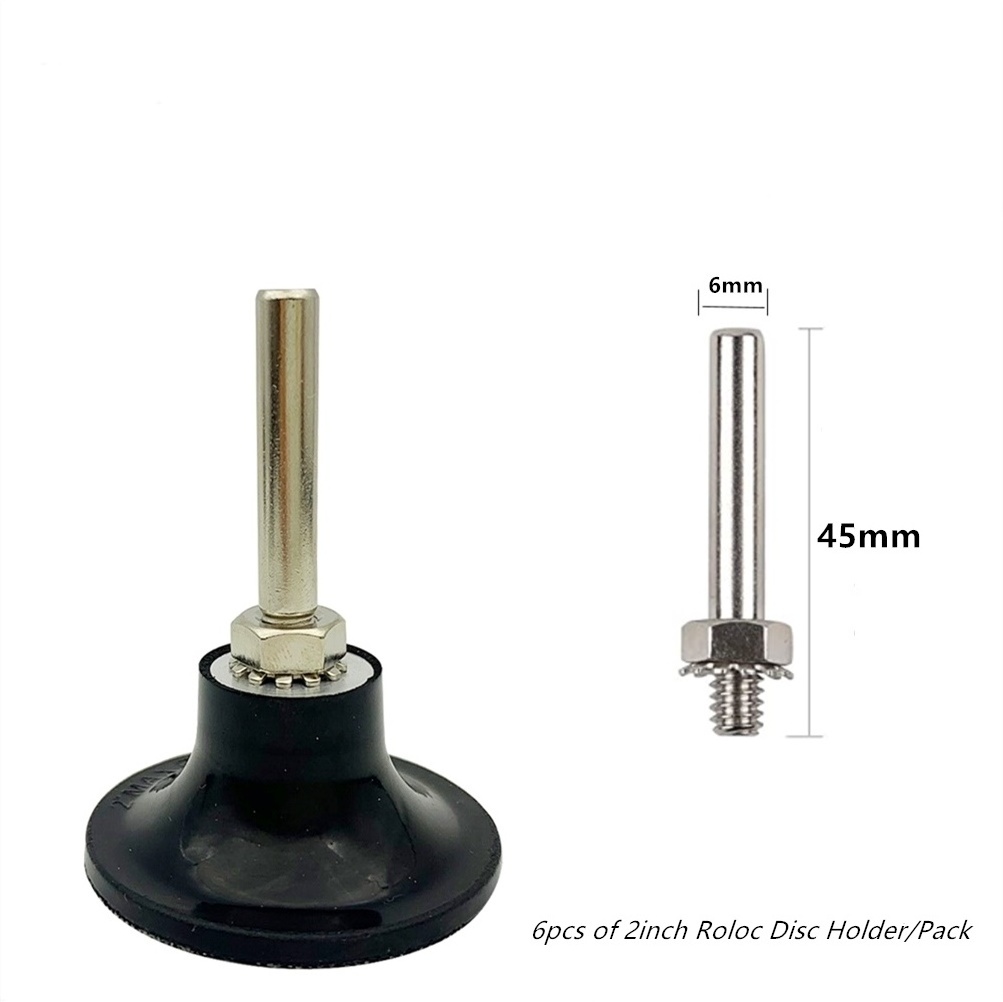 2 Inch Disc Pad Holder with 6MM Shank, Die Grinder Sanding Suitable for Roll lock, Quick Change Disc Attachments for Polishing