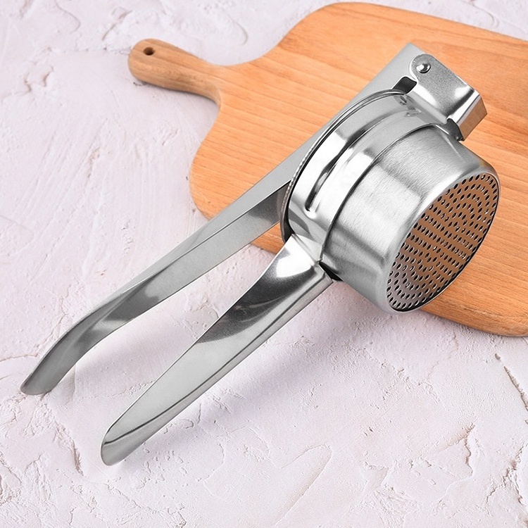 Fruit Crusher Manual Potatoes Masher 3 in 1 Stainless Steel Potato Ricer Vegetable Kitchen Tool