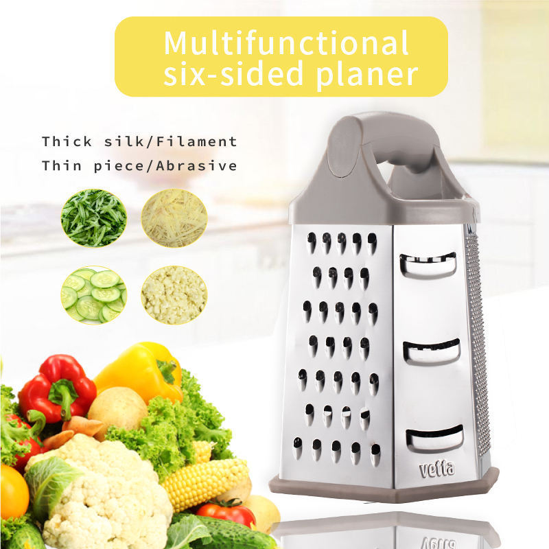 High-quality multifunction stainless steel 6 side grater cheese grater machine kitchen chesse grater