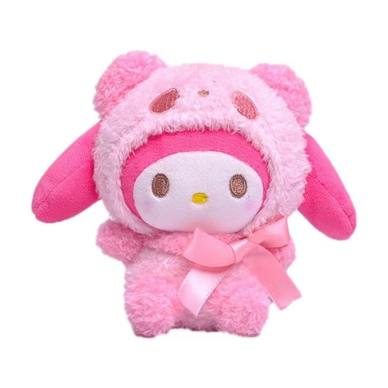 10cm Cute Kuromi My Melody Kt Cat Pc Dog Keychain Anime Plush Animals Toys Figure Pendant Kawaii Accessories