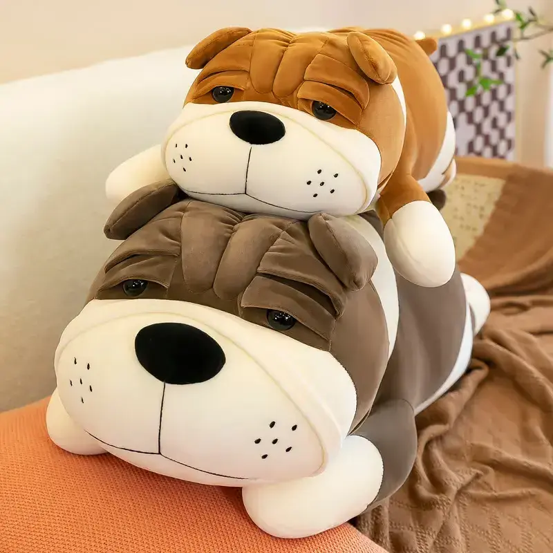 High Quality Lovely Plush Shar Pei Dog Toys Custom Stuffed Animals Big Head Dog Plushies