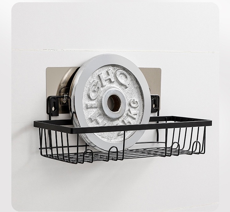 Bathroom bathroom toilet shelf wall hanging wall suction cup washroom towel rack no drilling washroom shelf