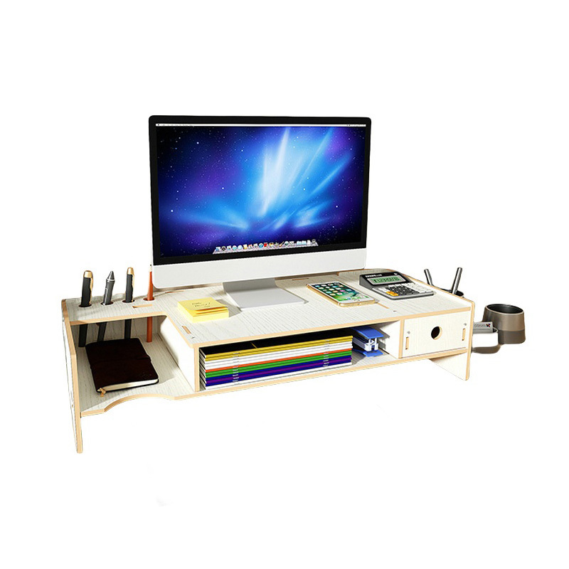 Laptop Desk Computer Stand Riser Desktop Organizer Keyboard Storage Rack Tablet Phone Holder Monitor Stand With Drawers