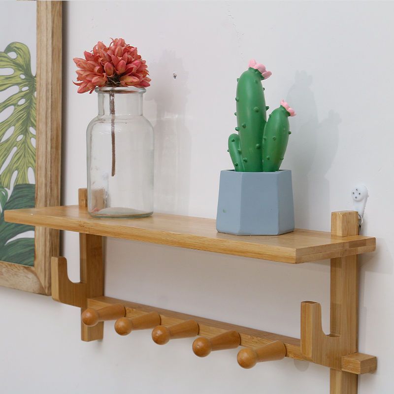 Floating Wall Shelf Display Storage Wall Mounted Bookshelf Bamboo Shelf Display Storage Wall Mounted Bookshelf Wooden Shelves