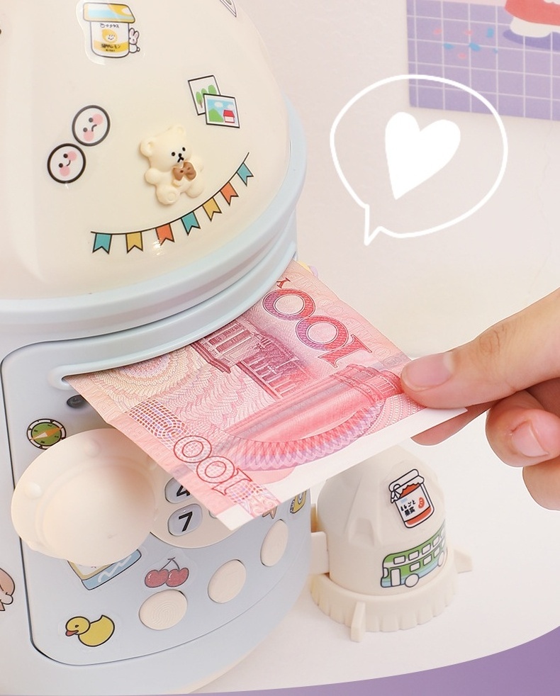 Children Electronic  Children Digital Coins Cash Saving Bank Safe Money Box Safe Atm Piggy Bank Atm Bank Toy